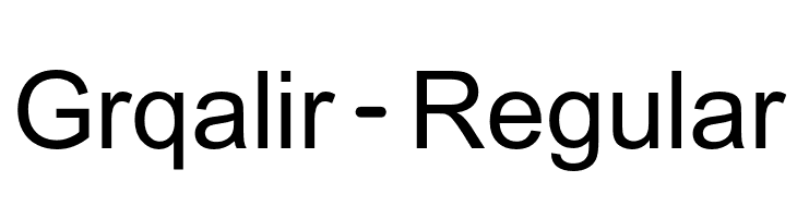 Grqalir-Regular  Fuentes Gratis Descargar
