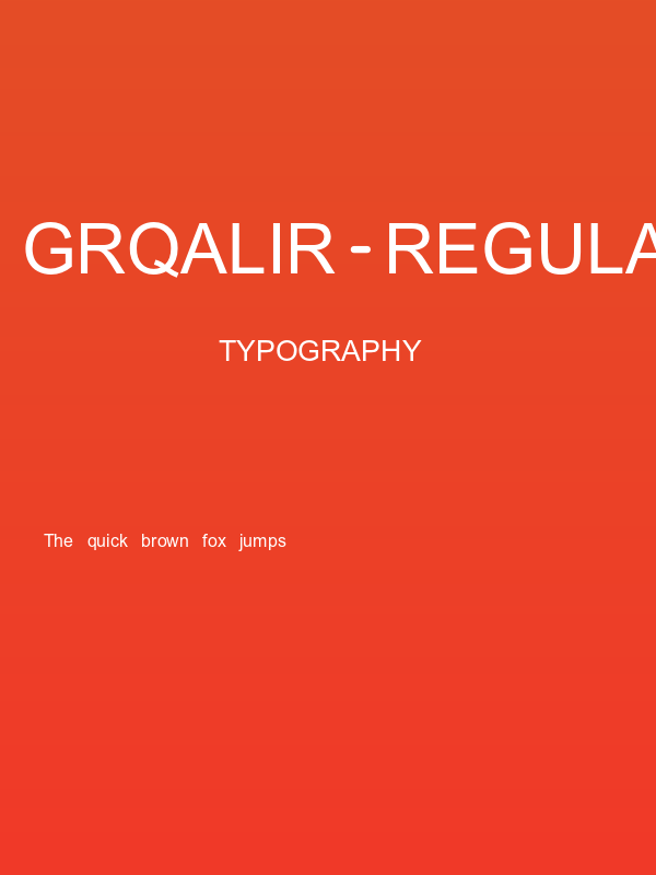 Grqalir-Regular Poster