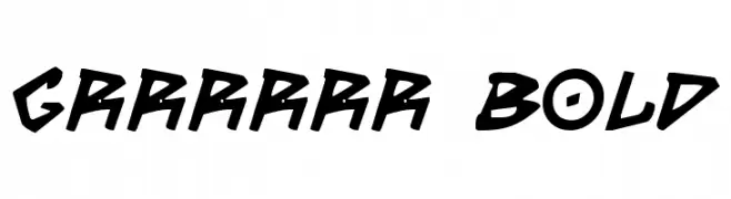 Grrrrrr Bold  フリーフォントのダウンロード