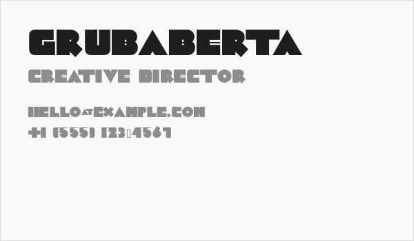 GrubaBerta Business Card