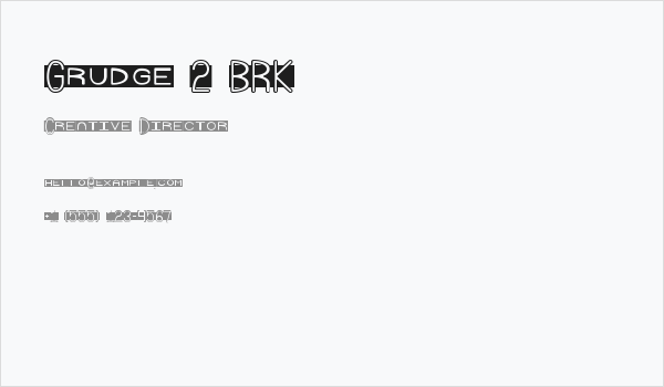 Grudge 2 BRK Business Card