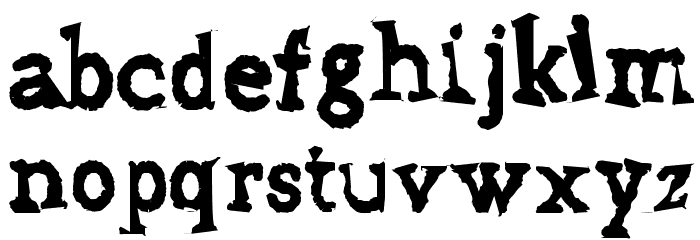 Grudge Font LOWERCASE