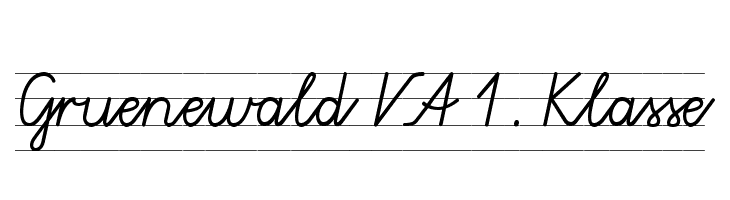Gruenewald VA 1. Klasse Font