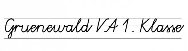 Gruenewald VA 1. Klasse  フリーフォントのダウンロード