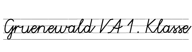 Gruenewald VA 1. Klasse  Frei Schriftart Herunterladen