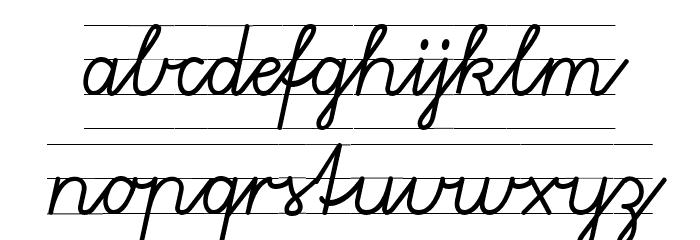 Gruenewald VA 1. Klasse Font LOWERCASE