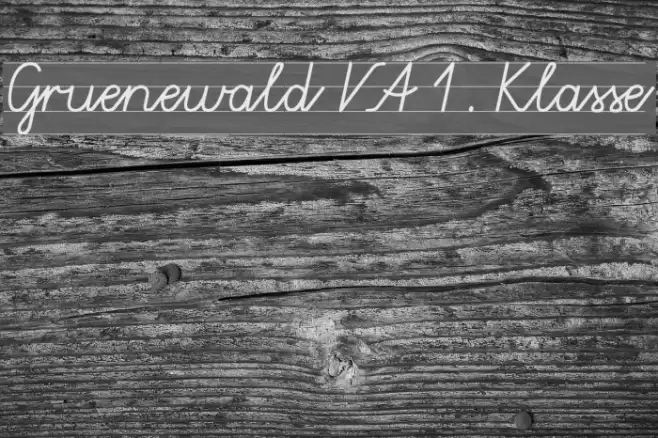 Gruenewald VA 1. Klasse フォント examples