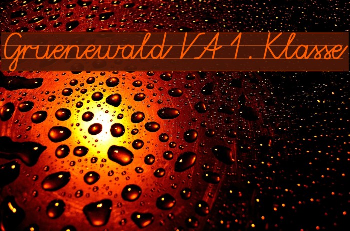 Gruenewald VA 1. Klasse Font examples