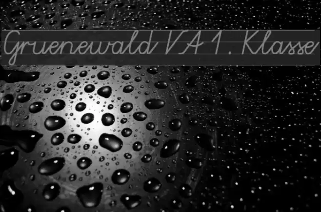 Gruenewald VA 1. Klasse フォント examples