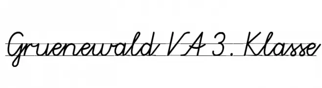 Gruenewald VA 3. Klasse  Frei Schriftart Herunterladen
