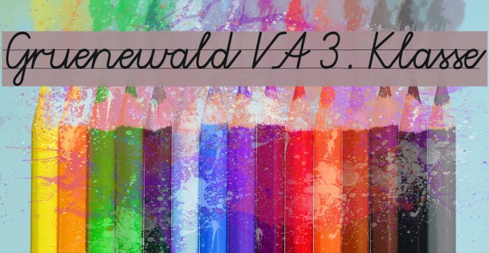 Gruenewald VA 3. Klasse Font examples
