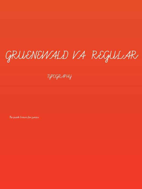 Gruenewald VA  Regular Poster