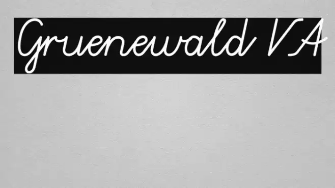 Gruenewald VA Font examples