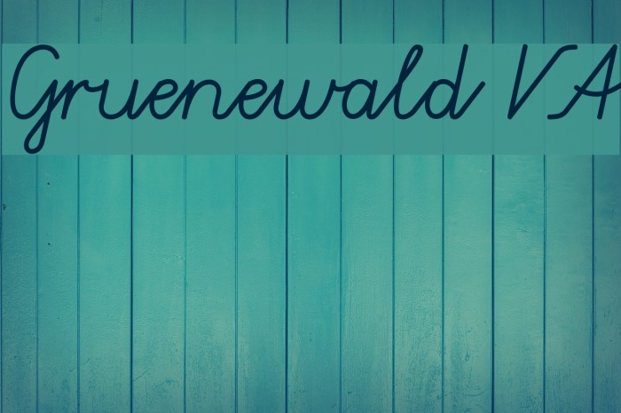 Gruenewald VA Font examples