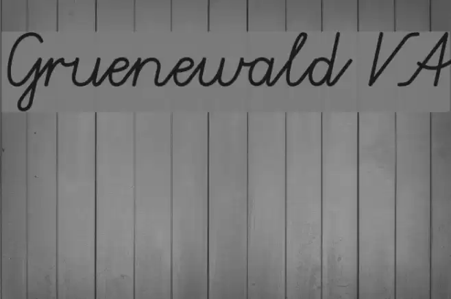 Gruenewald VA خط examples