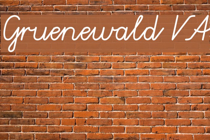 Gruenewald VA Font examples