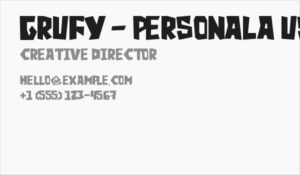 Grufy - Personala use only Business Card