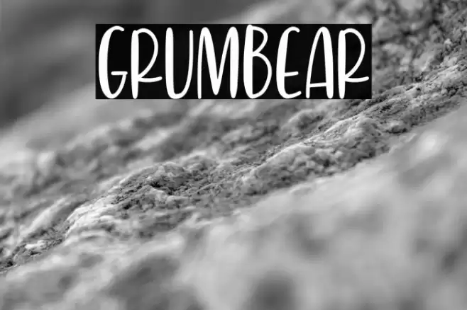 Grumbear Font examples