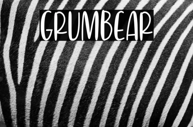 Grumbear Font examples