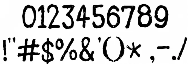 Grumble Font OTHER CHARS