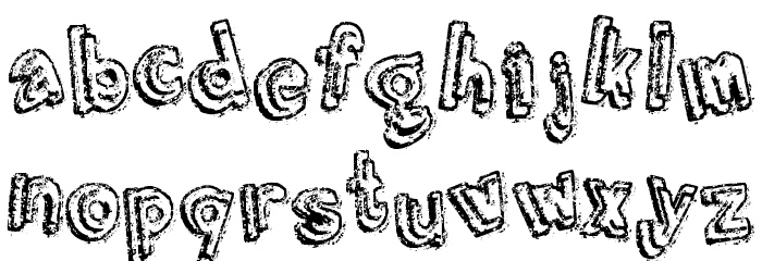 Grumbling Effect Font LOWERCASE