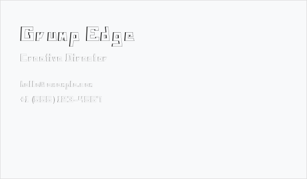 Grump Edge Business Card