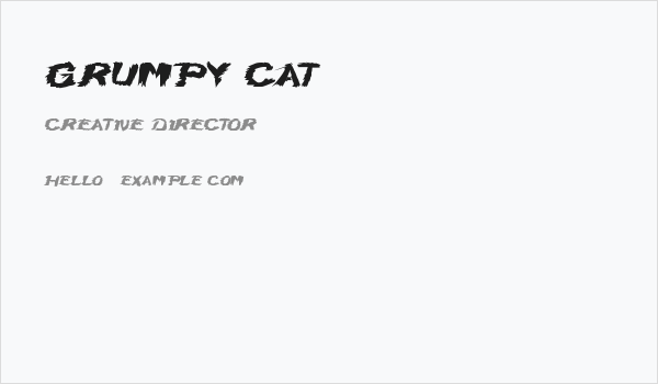 Grumpy Cat Business Card