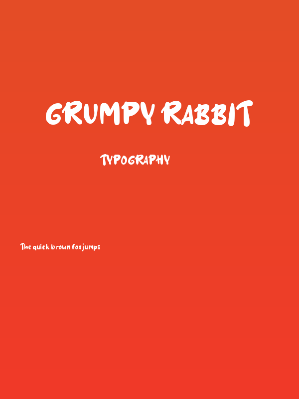 Grumpy Rabbit Poster