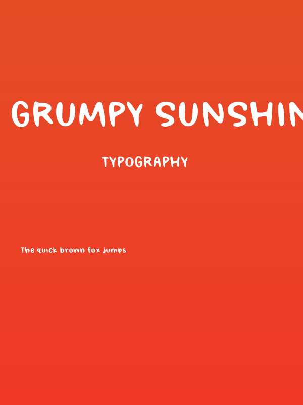 Grumpy Sunshine Demo Poster