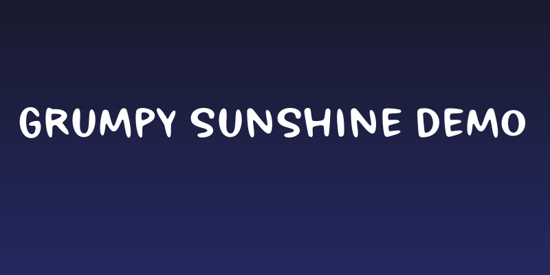 Grumpy Sunshine Demo Social Header