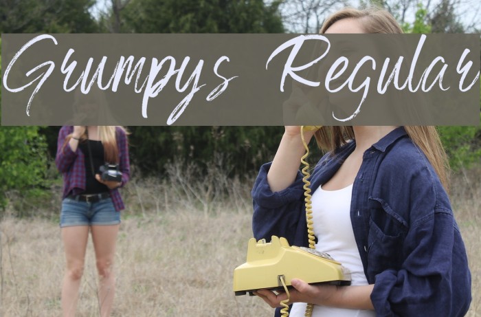 Grumpys Regular Font examples