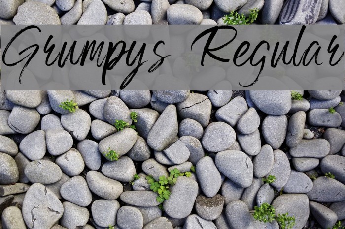 Grumpys Regular Font examples