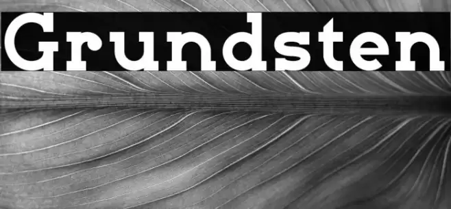 Grundsten Font examples