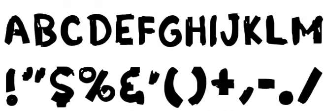 Grunge Band Regular Font OTHER CHARS