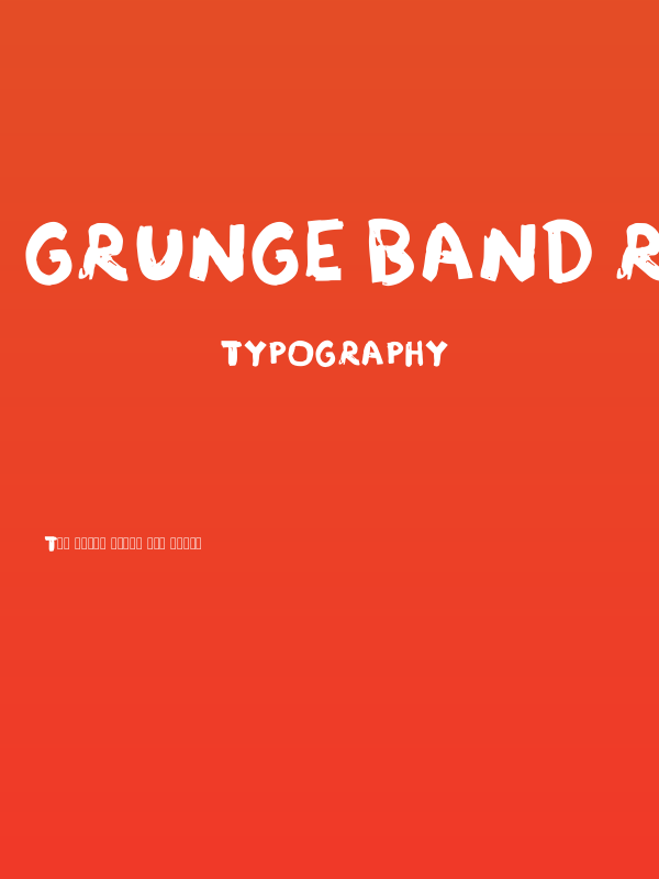 Grunge Band Regular Poster