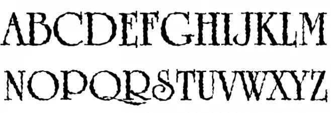 Grunge Caltek Bold Schriftart Groß