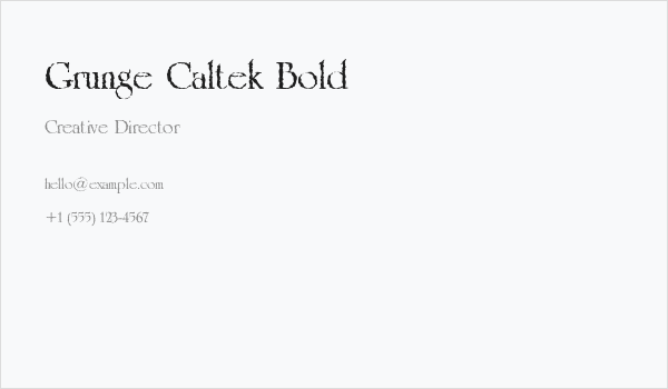 Grunge Caltek Bold Business Card