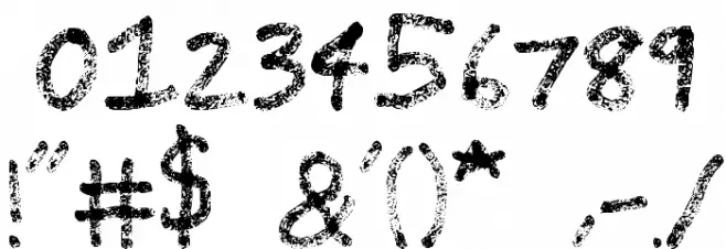 Grunge Handwriting Font OTHER CHARS