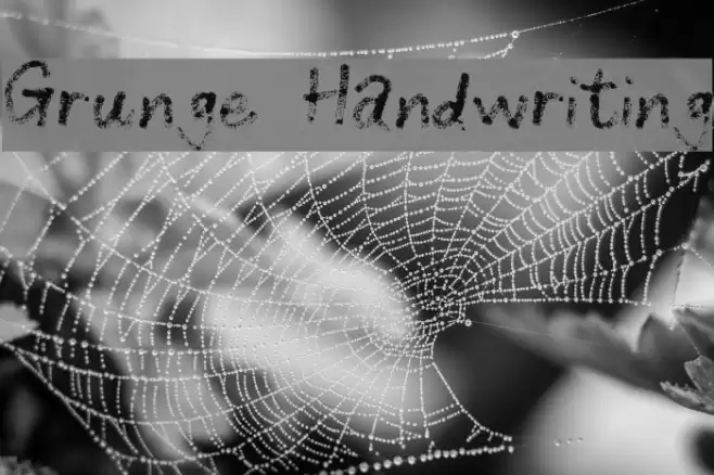 Grunge Handwriting Font examples
