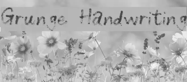 Grunge Handwriting Font examples