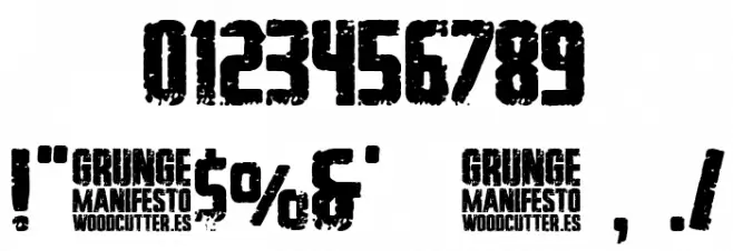 Grunge Manifesto Font OTHER CHARS