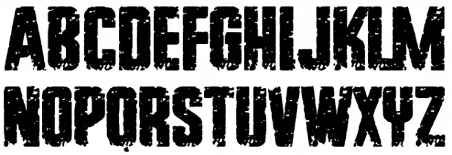 Grunge Manifesto Schriftart Groß