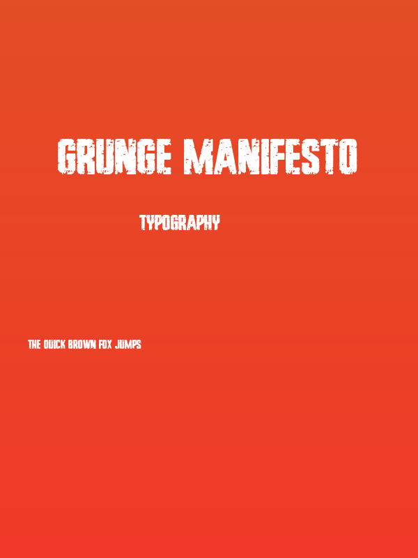 Grunge Manifesto Poster