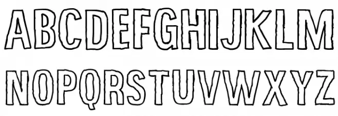 Grunge Poster Schriftart Groß