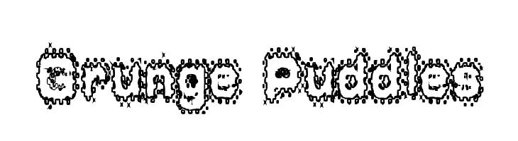 Grunge Puddles Font
