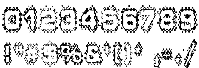Grunge Puddles Font OTHER CHARS