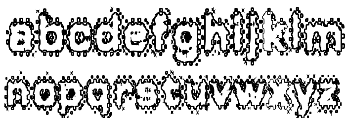 Grunge Puddles Font LOWERCASE