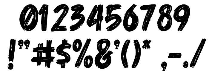 Grunge Regular Font OTHER CHARS