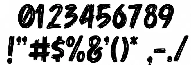 Grunge Regular Font OTHER CHARS