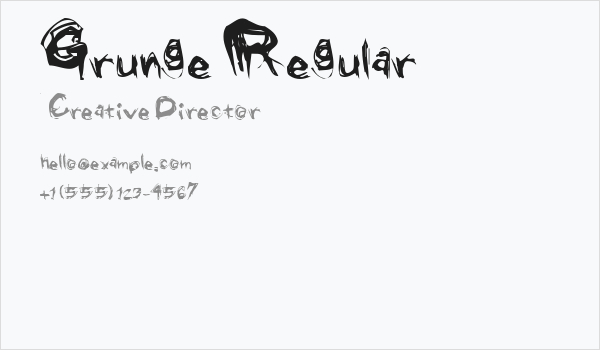 Grunge Regular Business Card